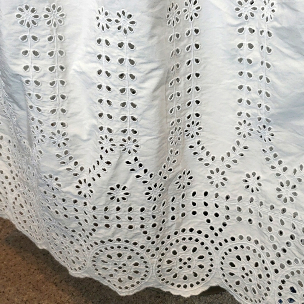 J. Crew White Eyelet Midi Dress - Picture 5 of 11